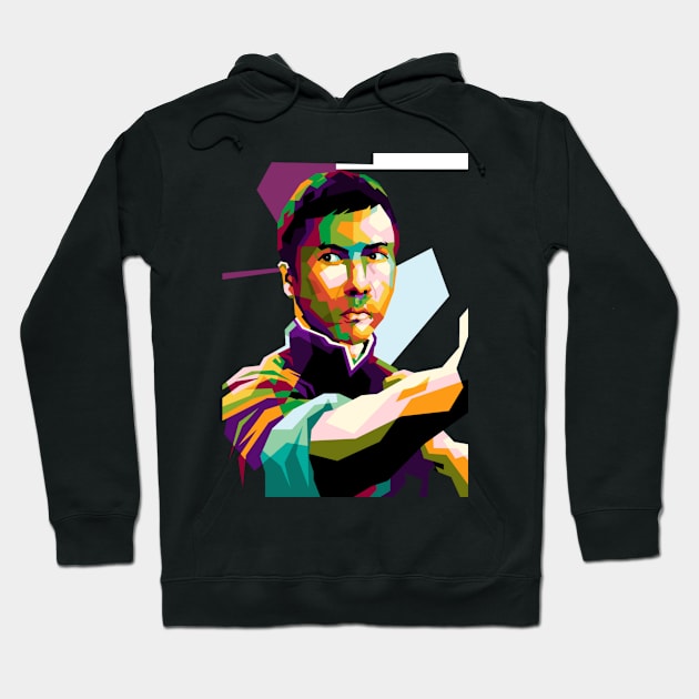 Ip Man In Pop Art Amazing Hoodie by animaperio pixel retro